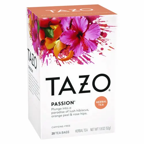 Tazo® Tea Bags, Passion, 20/Box, 6 Boxes/Carton