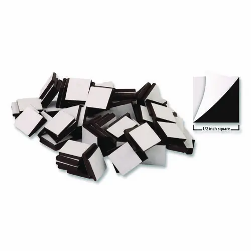 Teacher Created Resources Adhesive Magnetic Squares, 0.5" x 0.5", Black, 100/Set