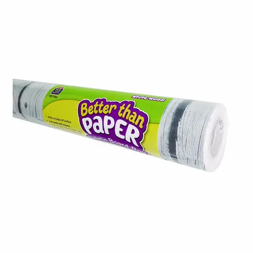 Teacher Created Resources Better Than Paper Bulletin Board Roll, 4 ft x 12 ft, White Wood