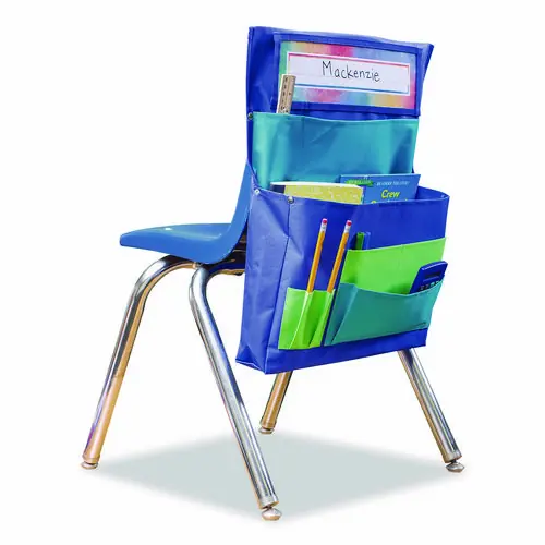 Teacher Created Resources Chair Pocket, Canvas, Blue/Teal/Lime