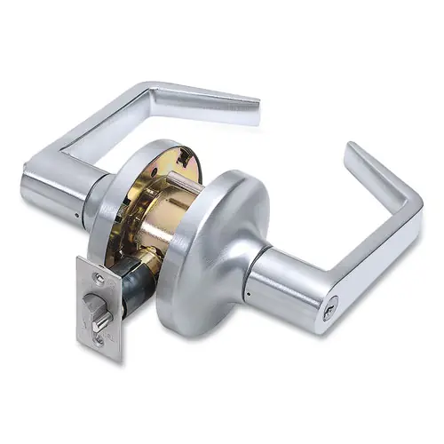 Tell® Heavy Duty Commercial Entry Lever Lockset, Satin Chrome Finish