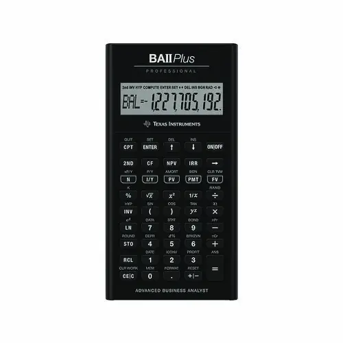 Texas Instruments BAIIPlus PRO Financial Calculator, 10-Digit LCD