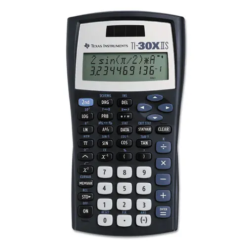 Texas Instruments TI-30X IIS Scientific Calculator, 10-Digit LCD, Black