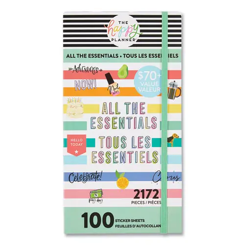 The Happy Planner® All the Essentials Mega Value Pack Stickers, Productivity Theme, 2,172 Stickers