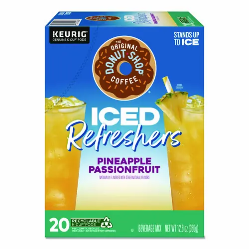 The Original Donut Shop® ICED Refreshers K-Cup Pods, Passion Fruit, 20/Box