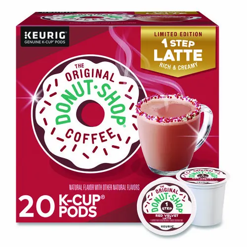 The Original Donut Shop® Red Velvet One-Step Latte K-Cup, 20/Box