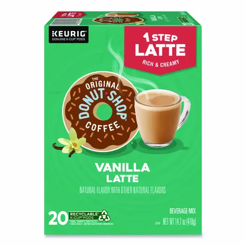 The Original Donut Shop® Vanilla One Step Latte K-Cup, 20/Box