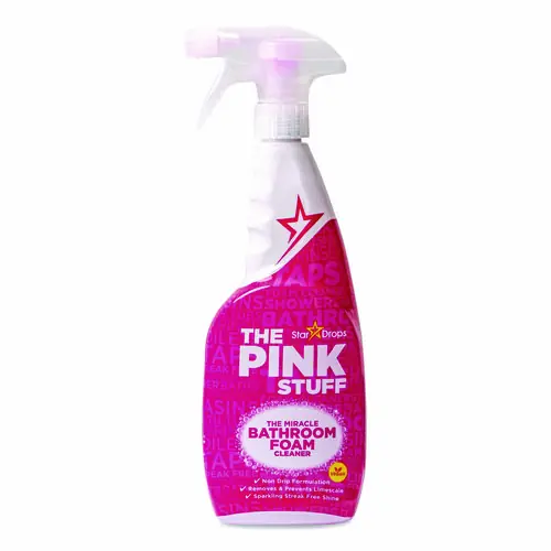 The Pink Stuff The Miracle Bathroom Foam Cleaner, Fruity Scent, 25.4 oz Trigger Spray Bottle