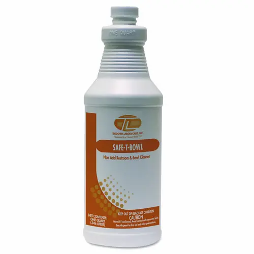 Theochem Laboratories Safe-T-Bowl Liquid Toilet Bowl Cleaner, 32 oz Bottle, 12/Carton