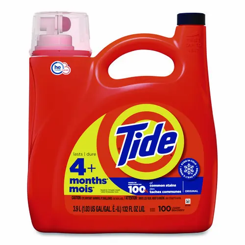 Tide® HE Liquid Laundry Detergent, Original Scent, 132 oz, 4 Bottles/Carton
