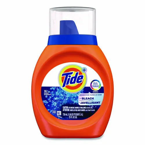 Tide® Plus Bleach Alternative Liquid Laundry Detergent, HE Compatible, Original Scent, 25 oz Bottle, 6/Carton