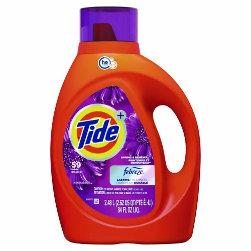 Tide® Plus Febreze HE Liquid Laundry Detergent, Spring and Renewal, 84 oz Bottle