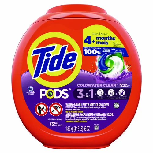 Tide® PODS Laundry Detergent, HE Compatible, Spring Meadow, 66 oz, 76 Pacs