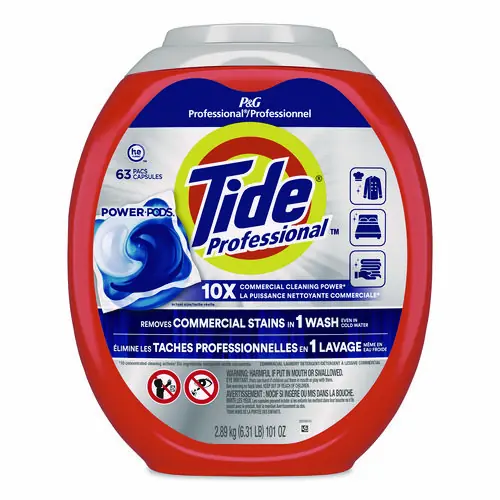 Tide® Professional™ Commercial Power PODS Laundry Detergent, 63 Liquid Pods, 101 oz Tub