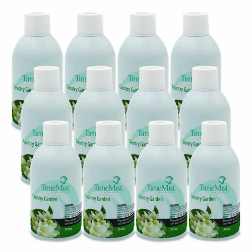 TimeMist® Premium Metered Air Freshener Refill, Country Garden, 7.1 oz Aerosol Spray, 12/Carton