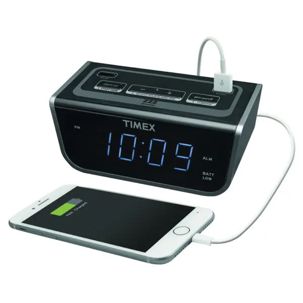 Timex T262 Bedside LED Alarm Clock with Dual USB Charging