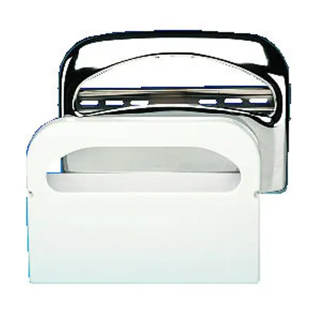 Toilet Seat Cover Dispenser, Chrome, 16"W x 3.25"D x 11.5"H