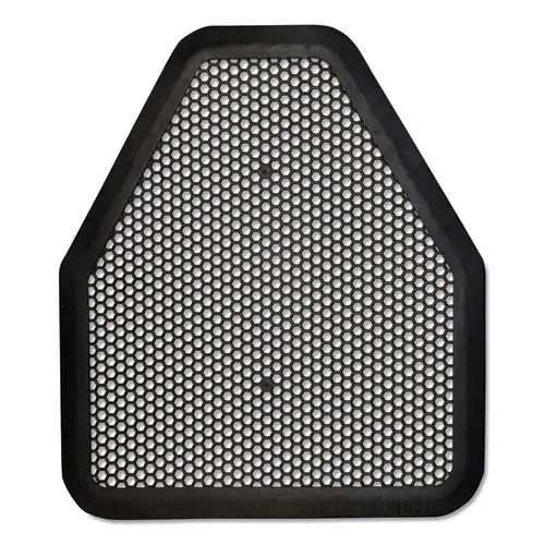 TOLCO® Urinal Mat, 20.75 x 18.5, Black, 6/Carton
