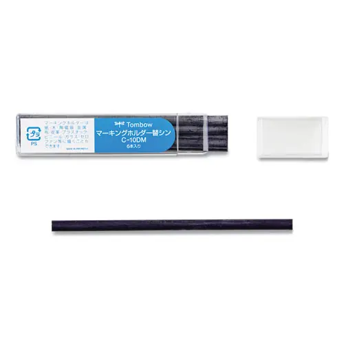 Tombow® Mechanical Wax-Based Marking Pencil Refills, Blue, 4.4 mm, 10/Box