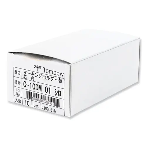 Tombow® Mechanical Wax-Based Marking Pencil Refills, White, 4.4 mm, 10/Box