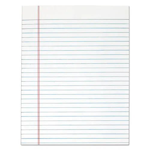 TOPS™ "The Legal Pad" Glue Top Pads, Wide/Legal Rule, 50 White 8.5 x 11 Sheets, 12/Pack