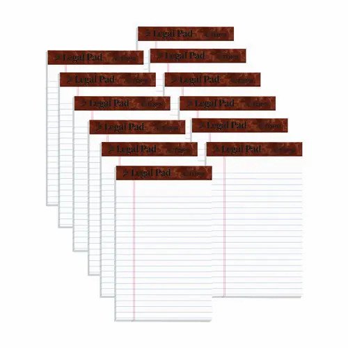 TOPS™ "The Legal Pad" Ruled Perforated Pads, Narrow Rule, 5" x 8", 50 White Sheets, Dozen