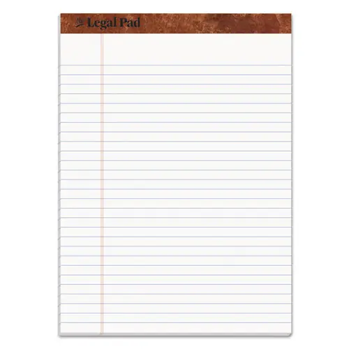 TOPS™ "The Legal Pad" Ruled Perforated Pads, Wide/Legal Rule, 50 White 8.5 x 11.75 Sheets