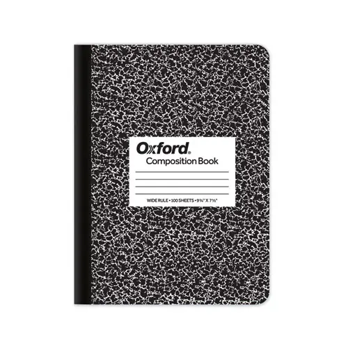 TOPS™ Composition Book, Wide/Legal Rule, Black Marble Cover, 100 Sheets, 9.75 x 7.5 inches