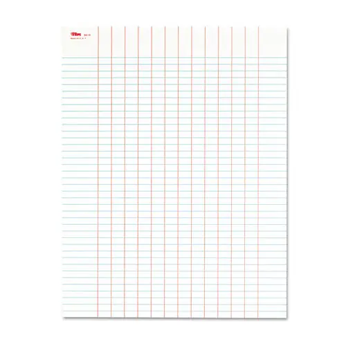 TOPS™ Data Pad with Plain Column Headings, Data/Lab-Record Format, 13 Columns, 8.5 x 11, White, 50 Sheets