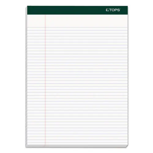 TOPS™ Double Docket Ruled Pads, Narrow Rule, 100 White Sheets, 8.5" x 11.75", 4/Pack