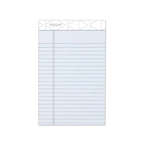 TOPS™ Prism + Colored Writing Pads, Narrow Rule, Pastel Gray, 5 x 8 Inches, 50 Sheets, 12 Pads/Pack