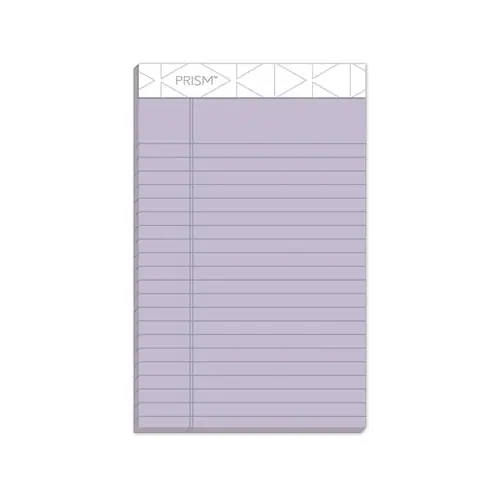 TOPS™ Prism + Colored Writing Pads, Narrow Rule, 5 x 8, Pastel Orchid, 50 Sheets, 12 Pack