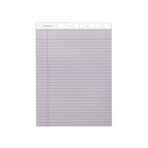 TOPS™ Prism + Colored Writing Pads, Wide/Legal Rule, 50 Pastel Orchid Sheets, 8.5" x 11.75", 12/Pack