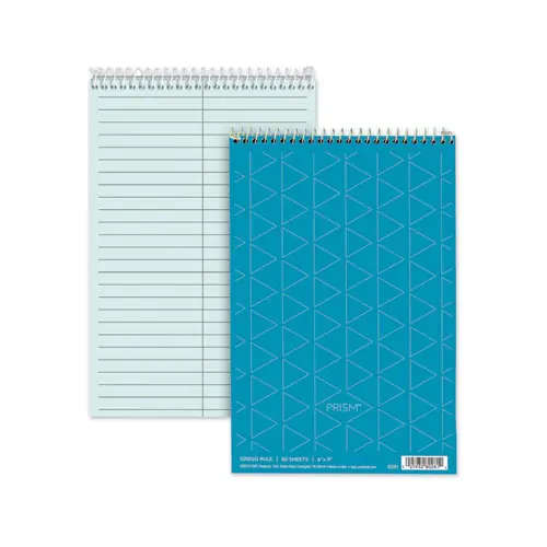 TOPS™ Prism Steno Pads, Gregg Rule, Blue Cover, 80 Sheets, 6" x 9", 4/Pack