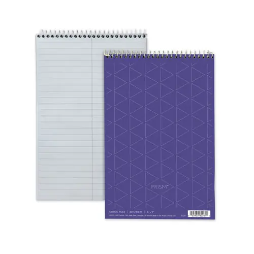 TOPS™ Prism Steno Pads, Gregg Rule, Orchid Cover, 80 Sheets, 6" x 9", 4/Pack