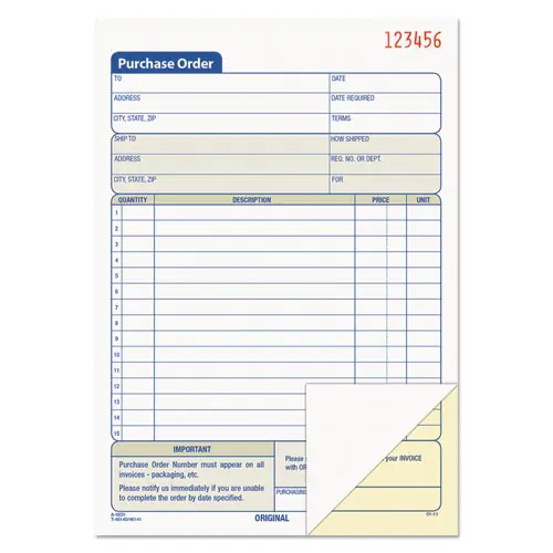 TOPS™ Purchase Order Book