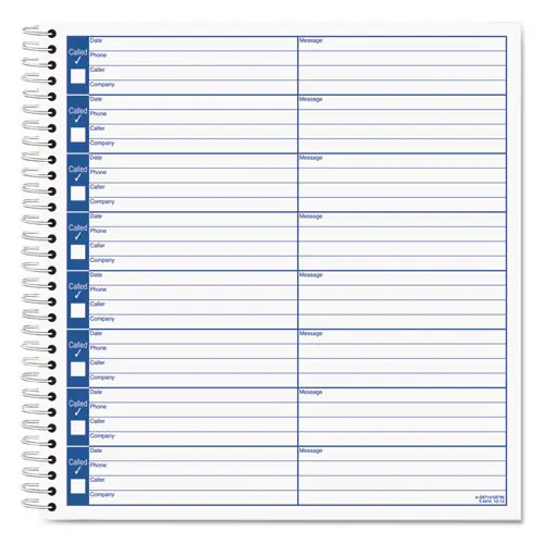TOPS™ Voice Message Log Books, One-Part (No Copies) - 8 x 1 Size, 8 Forms per Sheet, Total 800 Forms