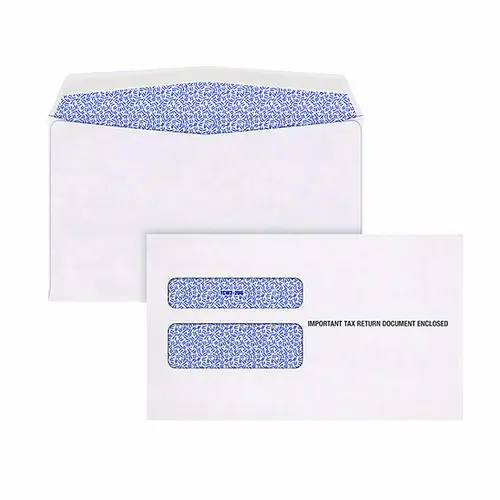 TOPS™ W-2 Laser Double Window Envelope