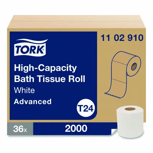 Tork® Advanced High Capacity Bath Tissue, Septic Safe, 1-Ply, White, 2,000 Sheets, 36 Rolls/Carton