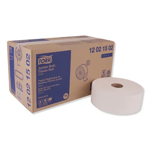 Tork® Advanced Jumbo Bath Tissue, Septic Safe, 2-Ply, White, 1600 ft, 6 Rolls/Carton