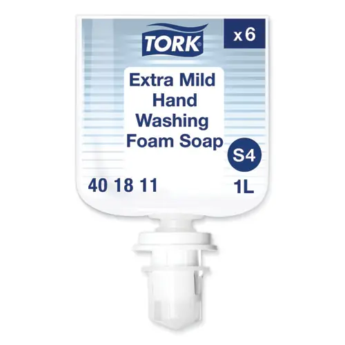 Tork® Extra Mild Foam Soap Refill, Unscented, 1 L, 6/Carton
