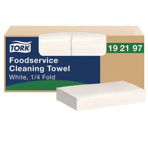 Tork® Foodservice Cleaning Towel, White, 150 Sheets/Carton