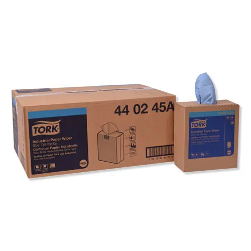 Tork® Industrial Paper Wiper, 4-Ply, Blue, 90 Towels/Box, 10 Boxes/Carton