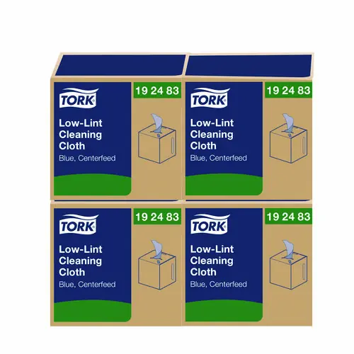 Tork® Low-Lint Cleaning Cloths, Blue, 240 Sheets/Box, 4 Boxes/Carton
