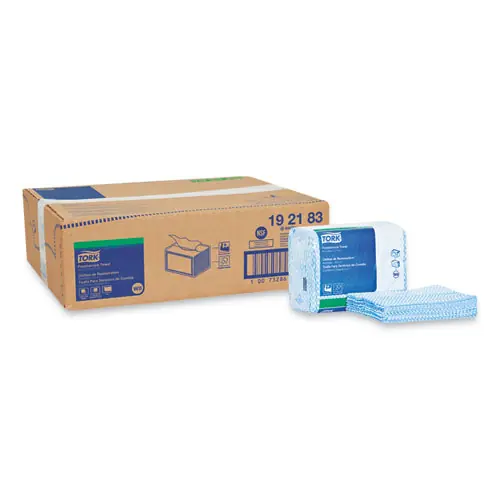Tork® Small Pack Foodservice Cloth, Blue/White, 80 Cloths per Poly Pack, 4 Packs/Carton