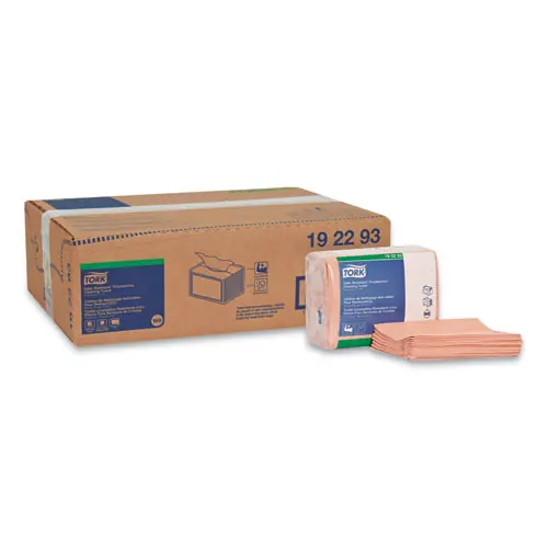 Tork® Small Pack Foodservice Cloth, 1-Ply, Unscented, Red/Red Stripe, 50 Cloths/Pack, 4 Packs/Carton