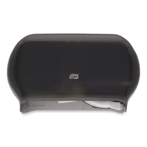 Tork® Twin Standard Roll Bath Tissue Dispenser, Smoke