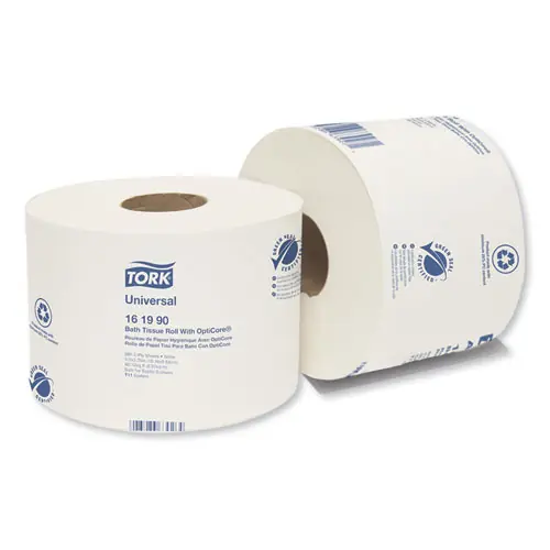 Tork® Universal Bath Tissue Roll with OptiCore, 2-Ply, White, 865 Sheets/Roll, 36/Carton