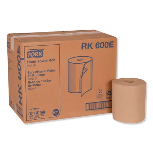 Tork® Universal Hardwound Roll Towel, 1-Ply, 7.88" x 600 ft, Natural, 12/Carton