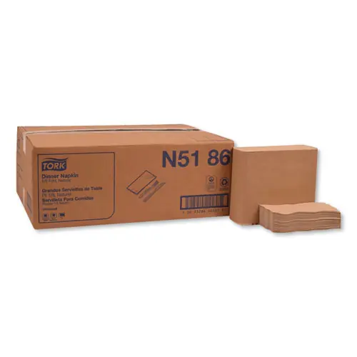 Tork® Universal One-Ply Dinner Napkins, 15" x 17", Natural, 250/Pack, 12 Packs/Carton